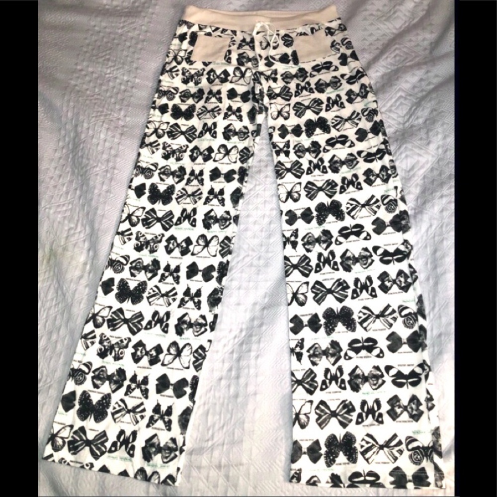 Harajuku Lovers Gwen Stefani Pants Juniors Sz M Designer Sample Butterflies NEW